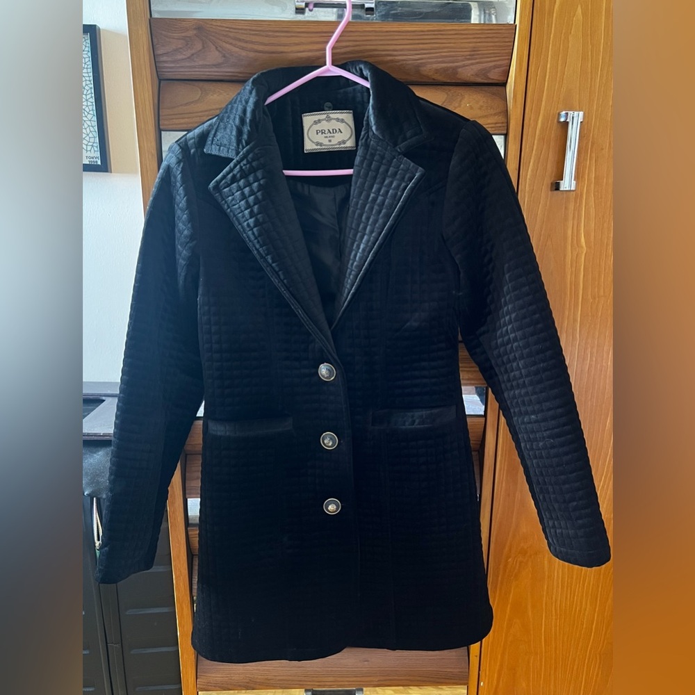 AUTHENTIC - Prada Women's Black Quilted Blazer - medium